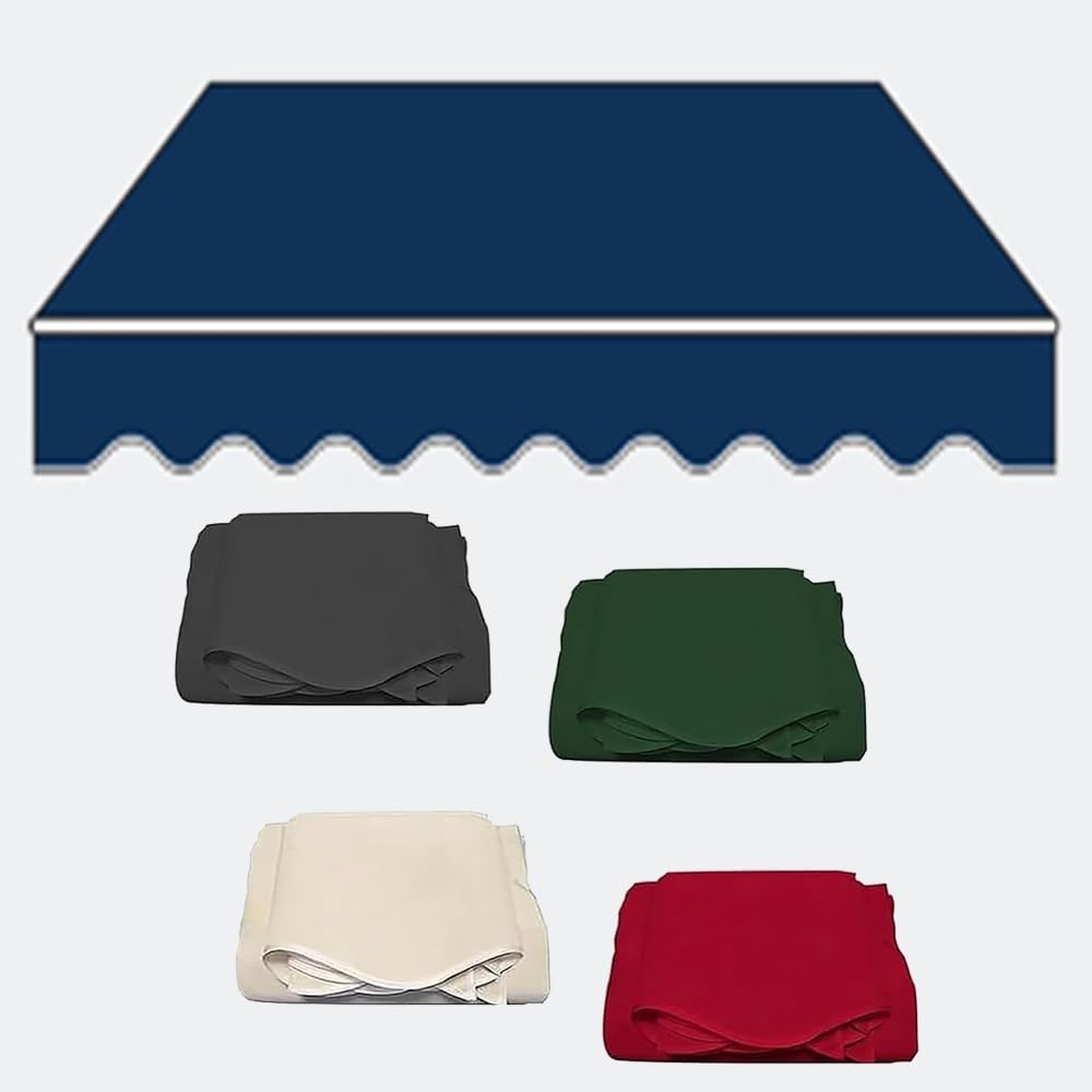 Toile de rechange rétractable contre l'usure du store extérieur, polyester bleu marine