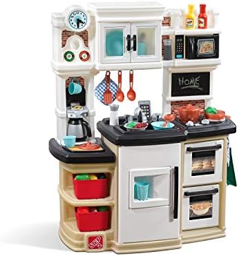 Step2 Great Gourmet Kitchen | Durable Kids Playset with Lights & Sounds | Tan Plastic Play Kitchen