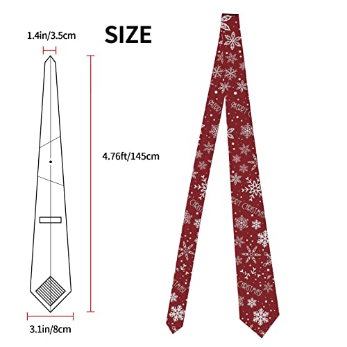 Aghuvwo Ties For Men Merry Christmas Red Novelty Skinny Neckties Formal Party Business Fashion Neck Tie Great For Weddings Groom Groomsmen Missions Dances Gifts #TOP4