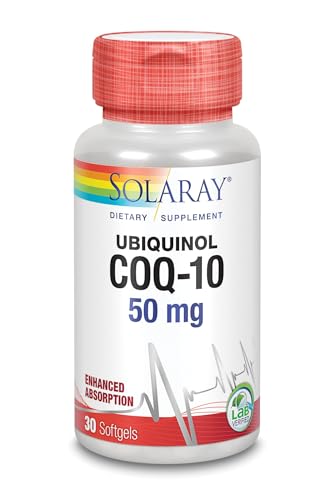 Solaray Ubiquinol CoQ10 50 mg | Coenzyme Q10 | 30 Perlas, 30 unidad, 1