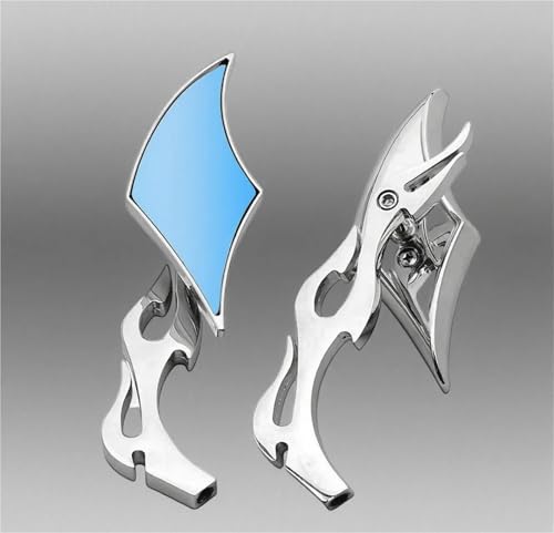 Espejos retrovisores de motocicleta plateados compatibles con Harley Touring Sportster y Dyna