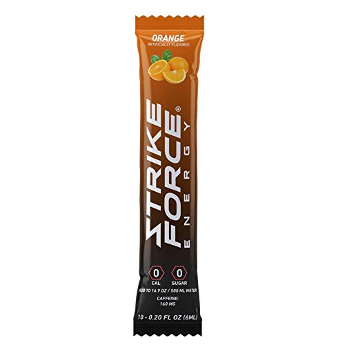 Image of Strike Force Energy Drink Mix - Orange Flavor - Natural Tasting Caffeine Drink - Turn Any Drink into a Healthy Energy Drink - Zero Calories, Keto Friendly, Sugar Free, Pre Workout (40 Liquid Packs)