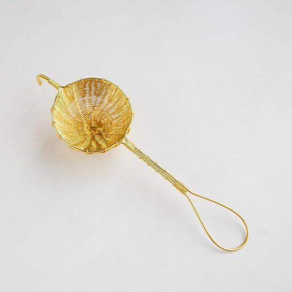 Handmade Brass Wiremesh Strainer for Tea and Coffee | Handmade Wiremesh Premium Tea Infuser | Tea Infuser | Reusable Tea Filter Ideal for Loose Leaves | Tea Filter | Gifting | Tea Gift