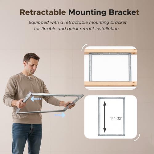 AUPU Bathroom Exhaust Fan with Humidity Sensor,HVI&Energy Star Fan,50-80-110 CFM Household Extractor Fan,Time Delay Function,Ventilation Fan with Retractable Bracket,4''Duct,Ceiling Mounted by AUPU - Used condition - Image 7