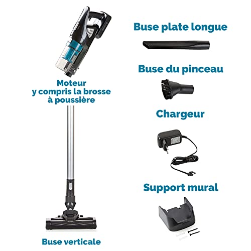 PRIMO PR501SV Aspirateur balai sans fil 3 en 1, Autonomie 20 min, batterie Li-ion 18.5 V, Accessoires compris - Image 5