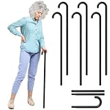 Threlaco 6 Pcs Dance Walking Canes, 35 Inches Theatrical Canes, Plastic Magic Wand, 100 Days of School, 1920s Costume Accessories, Magician Acts, Awards Night, Costumes and Stage Performances