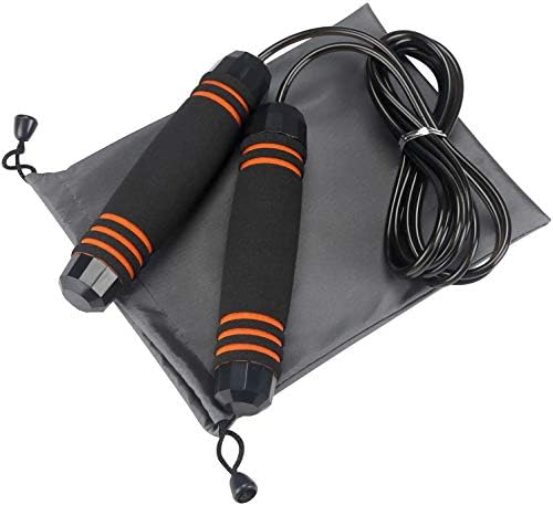 cdsgd Jump Rope - Tangle Free Jump Rope with Carrying Pouch - Adjustable Jumping Rope for Men, Women, and Children,Skipping Rope Best for Speed Jumping,Crossfit Training, Boxing, and MMA Workouts