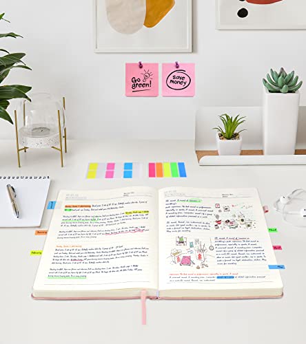 Image of Lined Journal Notebook, 365 Pages B5 Large Journals for Writing Ruled Notebook, Pink Hardcover Leather Journals for Women Men, Daily Notebook for Work, Note Taking, 100Gsm Thick Paper( 7.6'' X 10''