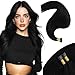 Moresoo Pre Bonded Human Hair Extensions 50g/50 strands Jet Black Color #1 24 Inch Long Straight Itip Extensions Real Human Hair 100 Human Hair Extensions