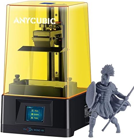 ANYCUBIC Photon Mono 4K, Resin 3D Printer with 6.23" Monochrome Screen, Upgraded UV LCD 3D Printer and Fast & Precise Printing, 5.19" x 3.14" x 6.49" Printing Size