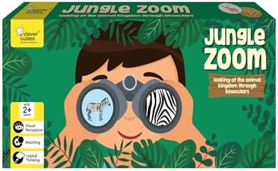Clever Cubes Jungle Zoom | Creative Animal Puzzles | for 2 3 4 Years Girls Boys | Early Learning Educational Game | Sorting Colour Pattern Recognition | Preschool Toddler Activity | Brain Development