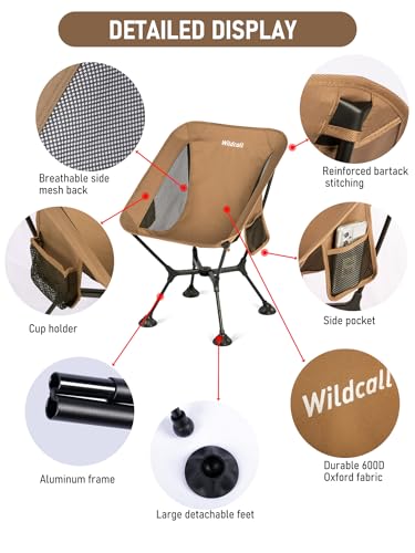 WildCall Lightweight Folding Camping Chair Quick Setup Frame - Image 7