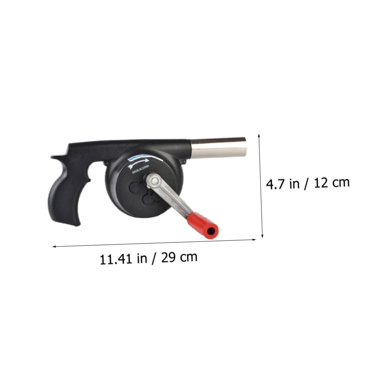 Toddmomy Soffiatore Ferro Barbecue e per in Abs Portatile a Manuale Carbone Ventilatore Manovella per Accendere Campeggio