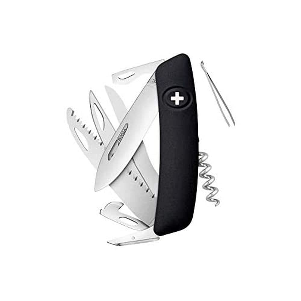 SWIZA 691302 Suisse D09 Couteau Noir Argent