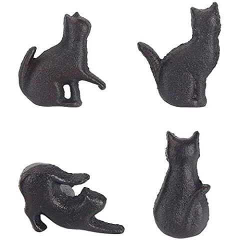 Kassbest Antique Furniture Knob Furniture Handle Vintage Metal Cat Set for Cabinet Drawer Decorative Cabinet Knobs Cufflinks 4 Pack Cover