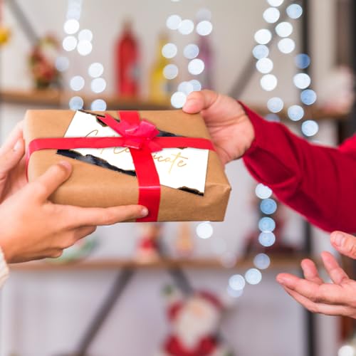 50 conjuntos de vales de presente para empresas, vales-presente em branco com envelopes, vales de pr