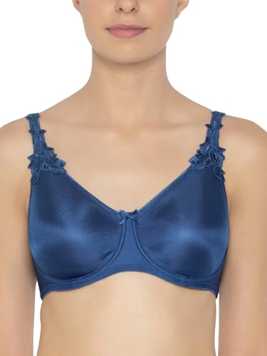 Image of Triumph International Minimizer Women Bra Wired Non Padded High Support Big Cup Lingerie Visual Bust Reduction Comfort Bra Floral Lace Full Coverage Shapewear Wide Straps & U-Back Support Pack of 1