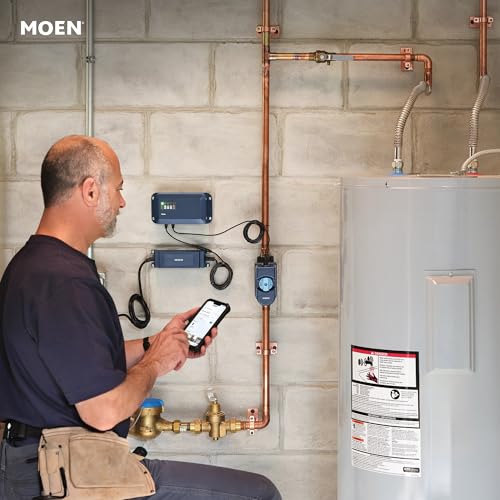 Moen Flo 1-inch Smart Water Shut Off Valve, Smart Home Water Monitor Leak Detector, Wifi Connected, App Enabled Flow Meter and Shutoff, 900-006 by Moen - Image 2