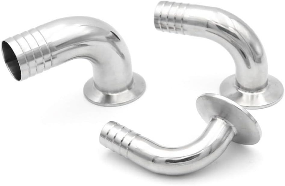 1PC 304SS 90 Degree Tri Clamp Elbow Fitting - Sanitary Hose Connector for 19-51mm Pipes,for Home Brewing and Plumbing(38mm x Ferrule 50.5)