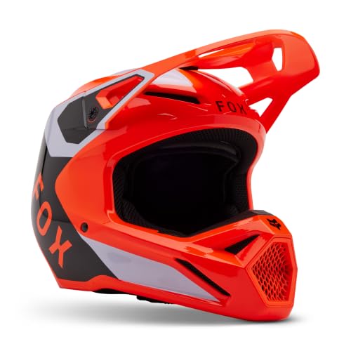 Fox Racing Youth V1 Motocross Dirt Bike Helmet, Fluorescent Orange, Small