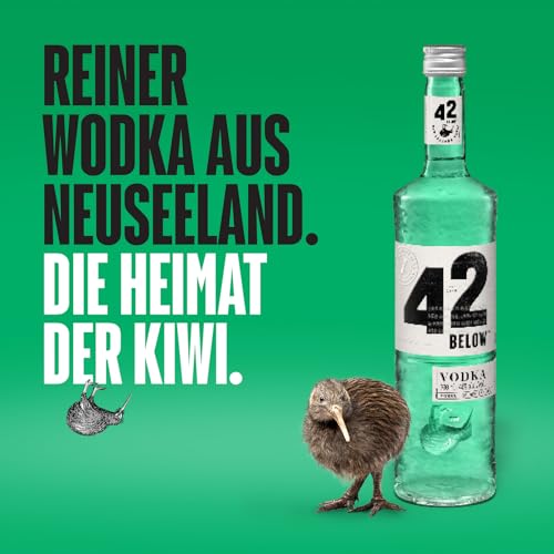 42BELOW Premium Vodka, 40 % Vol, 70cL / 700mL, Vierfach Destilliert, hergestellt mit neuseeländischem vulkanischem Quellwasser
