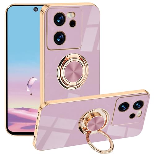 Coque Xiaomi 13T Pro en silicone souple blanc et violet pour vos trajets