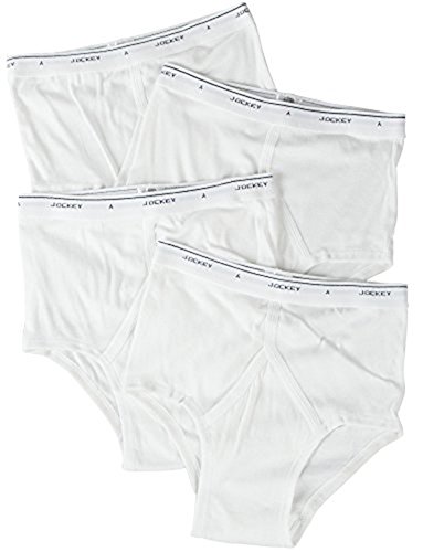 Jockey Mens Classic Bonus Pack Full-Rise Brief (4-Pack + 1 Free) White 40