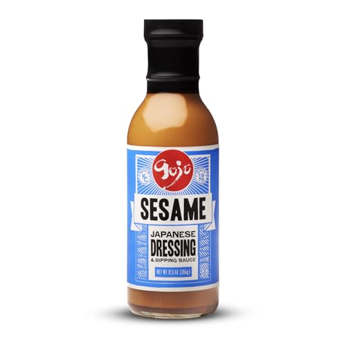 Gojo Sesame Dressing & Dipping Sauce, Creamy Japanese Sesame Salad Dressing and Goma Dare Sauce for Hot Pot, Shabu Shabu, Dumplings and Hibachi, 12 Oz