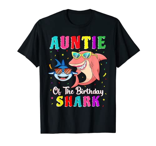 Auntie Of The Shark Birthday Family Matching Birthday Nephew Camiseta
