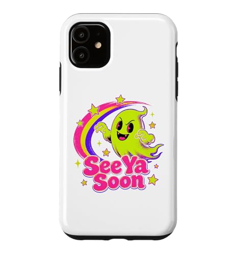See Ya Soon Moon Cute Spooky Halloween Stars Kawaii �X�}�z�P�[�X iPhone 11 �p