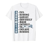Ergometer Rudergerät Erg Crew Rower Coxswain T-Shirt