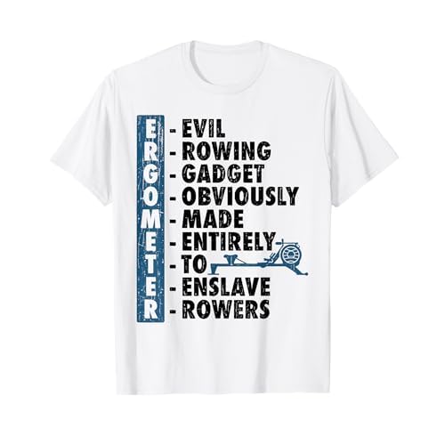 Ergometer Rudergerät Erg Crew Rower Coxswain T-Shirt