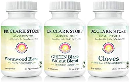 Dr. Hulda Clark Vegetarian Green Black Walnut, Wormwood, Cloves