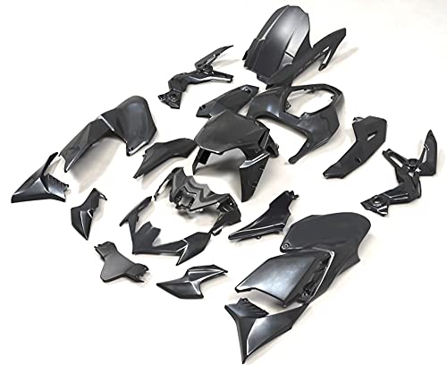 Hongk- Abs Injection Plastic Fairing Kit Compatible With 2020 2021 Kawasaki Z900 18Pieces/Full Set Unpainted Black Bodywork Body Kit Motorcycle Accessories [P/N: Gzsp-6605-Unp Bk] #TOP5