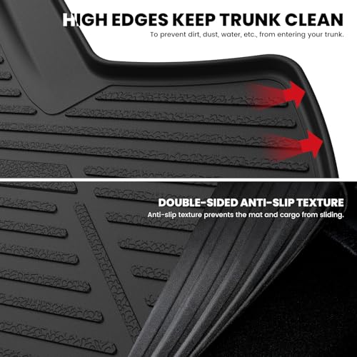 Image of LASFIT All Weather Cargo Mats for Honda Civic 2022-2026 - Sedan | Full Surround TPE Mats, Tall Walls, 3D Custom Fit, Non-Slip, Easy Clean, Tool-Free Install, Vehicle-Specific Accessories