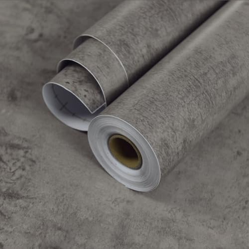 HOLOMEY Concrete Wallpaper Gray Peel and Stick Contact Paper 31x157