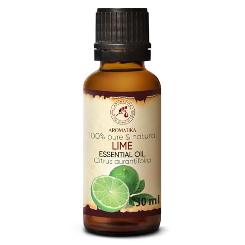 Limettenöl 30ml - Citrus Aurantifolia - Lime Ätherisches Öl - Rein & Natürlich - Limette Ätherisches Öl für Diffuser - Aromatherapie - Hautpflege - Entspannung - Raumduft - Duftlampe - Limeöl