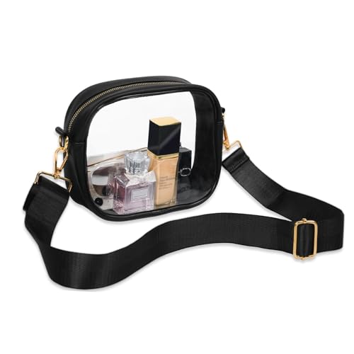Image of Clear Bag Stadium Approved, Clear Crossbody Bag with Removable and Adjustable Strap for Sports Concert Event