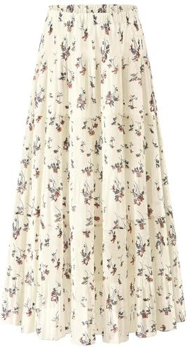 Jupe longue plissée en mousseline comefohome pour femme