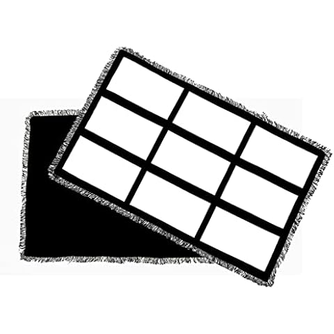 2 Pack 40"X60" Blank Sublimation Throw Blankets for Heat Press, Baby Sublimation Polyester Blanket, 9 Panels Blank Blankets, Custom Photos DIY Sublimation Blankets Cover