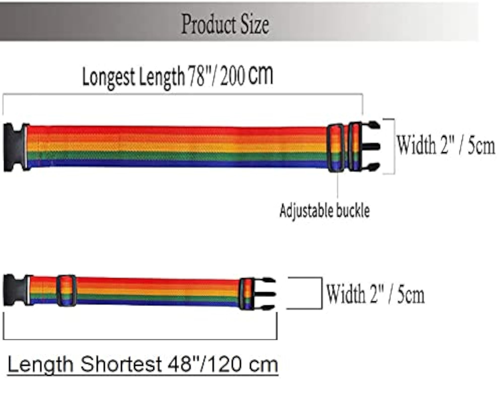 Combo TSA Accepted 3-Digit Luggage Lock & Strap