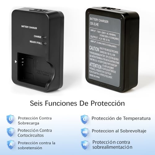 Cargador de batería CB-2LH compatible con Canon PowerShot - Fernando Cortés Cargador de batería CB-2LH compatible con Canon PowerShot - Fernando Cortés