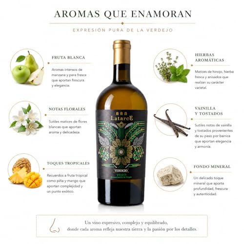 Vino blanco Verdejo de 50 años Latarce Selección D.O. Toro en estuche de 75cl 5