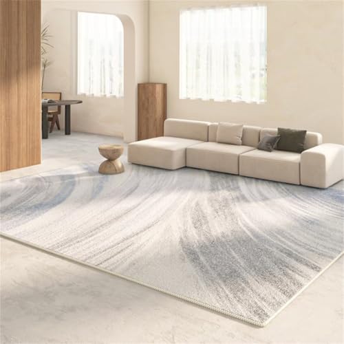 Tapis entrée intérieur bleu de style minimaliste et raffinement grand format - 2
