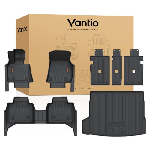 Image of Floor Mats for 2025 2026 BMW X3 30 xDrive & M50 xDrive, Custom Fit TPE Floor Liners with Cargo Mat and Seat Back Protectors, All Weather, Waterproof, Anti-Slip
