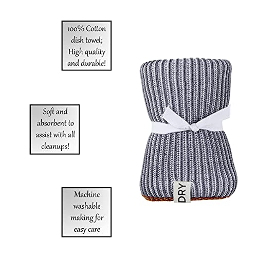 Paño de cocina gris de algodón absorbente Santa Barbara Design Studio 24x15.5 5