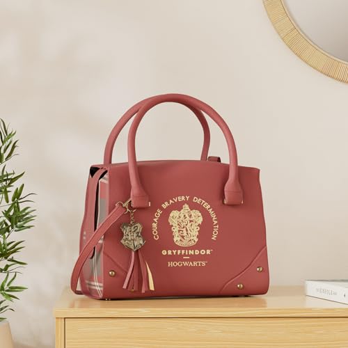 Harry Potter Purse Designer Handbag Hogwarts Houses Womens Top Handle Shoulder Satchel Bag Gryffindor One Size