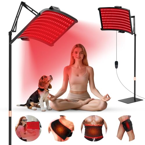 Koeay Red Light for Face and Body, Multifunction Red Light Lamp with Stand, 660nm Anti-Wrinkle Red Lights & 850nm Near Infrared Light Device for Face Skin Firmer and Body Relaxing Muscles Home Use
