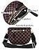 Black and White Checkered Crossbody Bag Bum Bag for Women,Spacious Checkered Purse Fanny Packs Belt Bag (Black-Brown Checkered)