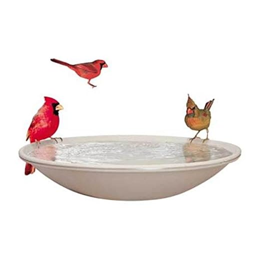 Allied Precision Industries (650) Heated Bird Bath with Mounting Bracket, Light stone color, 20" Diamter